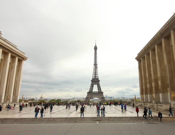 istock Eiffel Tower seen between Palais de Chaillot , Paris France 1131338757