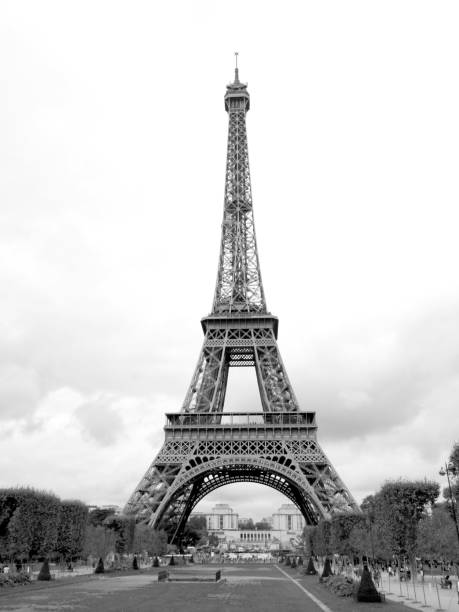 istock Eiffel Tower black and white, Paris France 1131339468