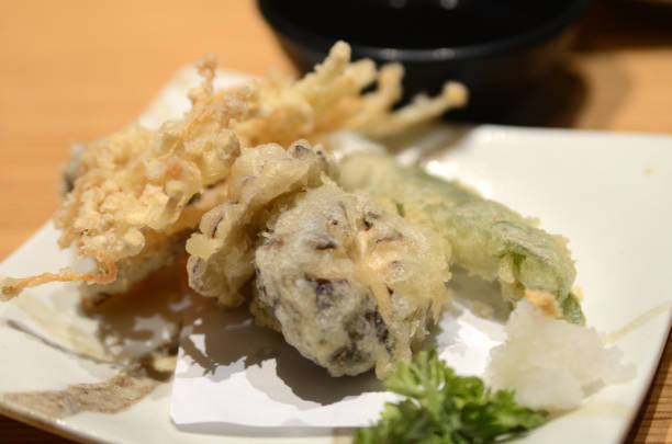 istock Traditional Japanese food Tempura make with vegetable 1131344228