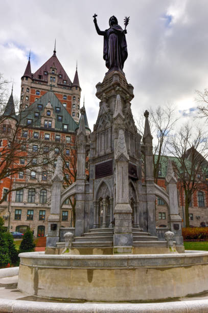 istock Recollects Statue beside Chateau Frontenac 1131345118