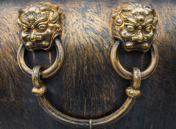 istock Beijing Forbidden City Brass Lion Head Statue 1131350427