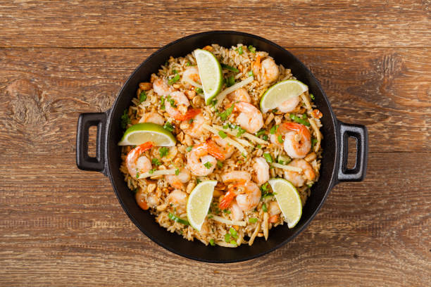 istock Fried rice with shrimp in Thai. 1131356930