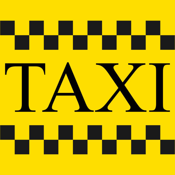 Taxi logo, emblem, taxi icon. Vector illustration, modern design. - Vector Taxi logo, emblem, taxi icon. Vector illustration, modern design. - Vector taxi logo background stock illustrations