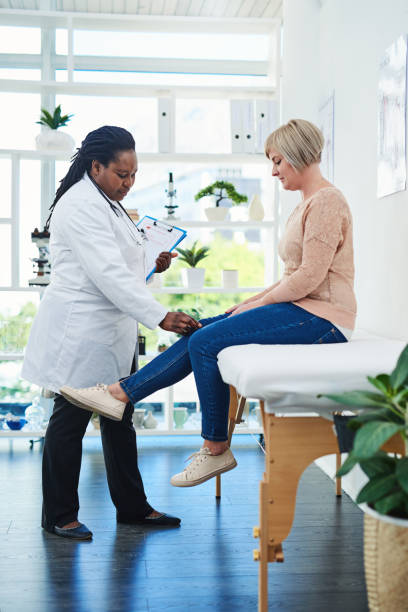 istock Let's see how well that knee healed 1131359229