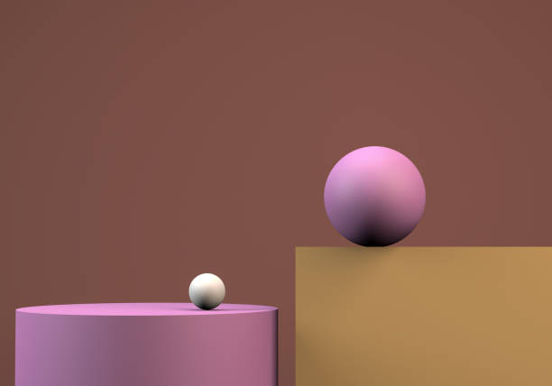 istock 3d Sphere Minimalist geometrical abstract background, pastel colors, 3D render. 1131359669