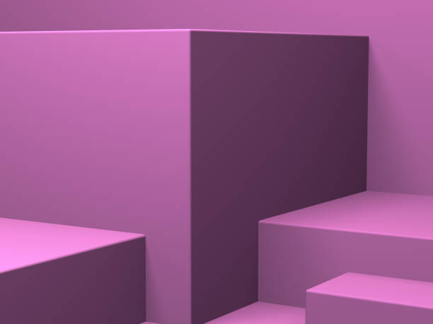 istock 3d Minimalist geometrical abstract background, pastel colors, 3D render. 1131359768