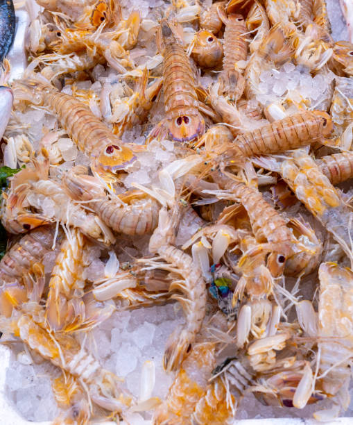 fish at seamarket - coryphaena fotografías e imágenes de stock