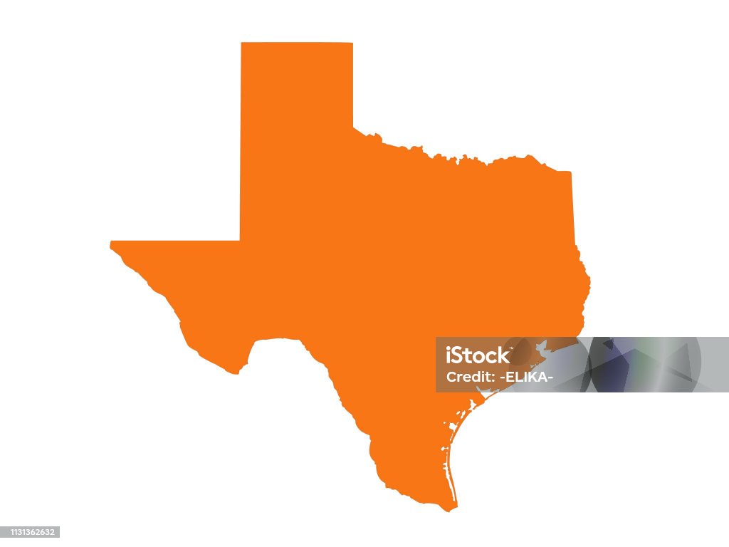 Texas Haritası - Royalty-free Teksas Vector Art