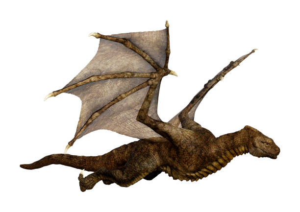 istock 3D illustration fantasy dragon on white 1131364179