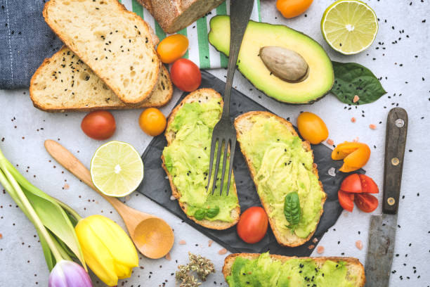 istock Healthy green avocado sandwich 1131365032