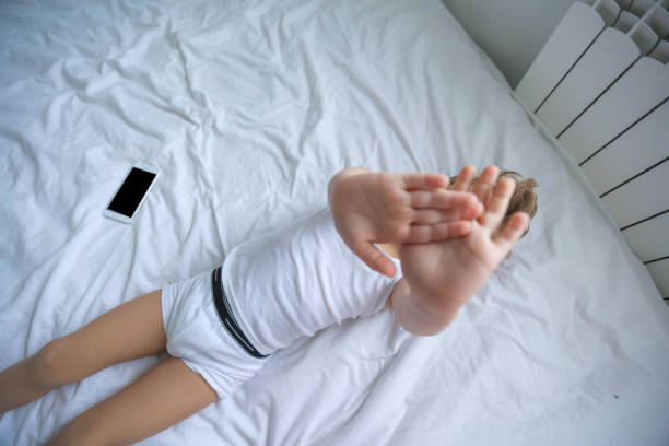 istock Five years old child sleeping with hat comfortably 1131365362