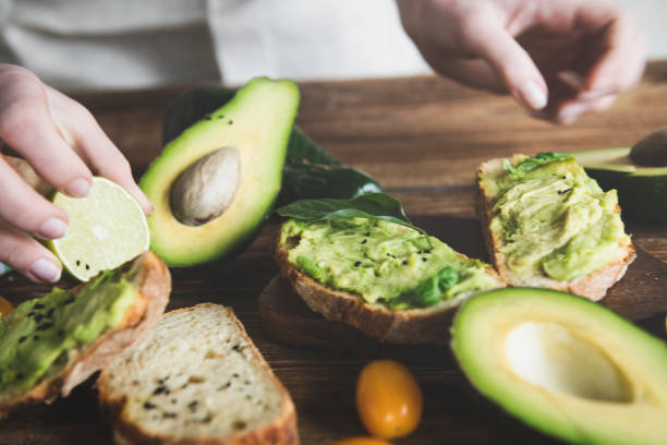 istock Fresh tomato and avocado sandwich 1131365403