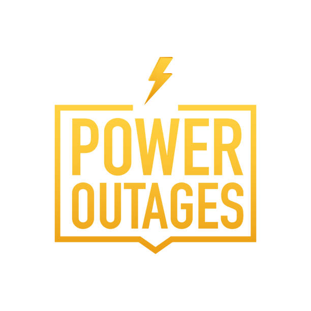 Power outages. Badge, icon, stamp, logo. Vector illustration. Power outages. Badge, icon, stamp, logo. Vector stock illustration. electric plug dark stock illustrations