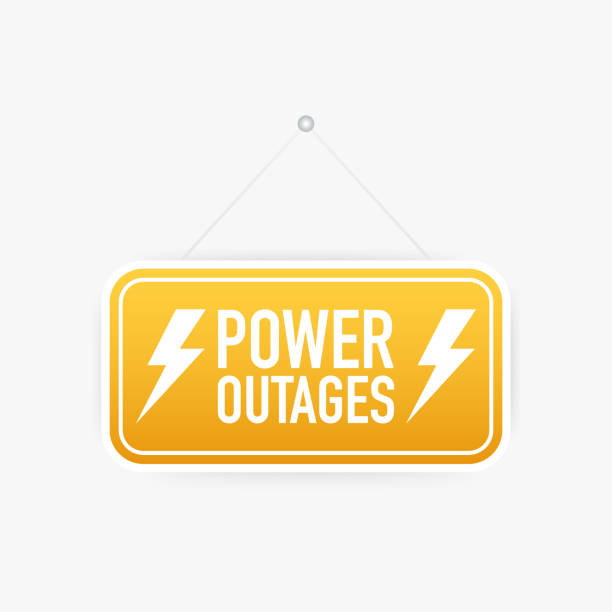 Power outages. Badge, icon, stamp, logo. Vector illustration. Power outages. Badge, icon, stamp, logo. Vector stock illustration. electric plug dark stock illustrations