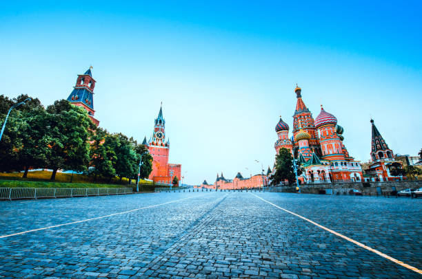 istock Distant View Of Saint Basil Cathedral In Moscow, Russia 1131368016