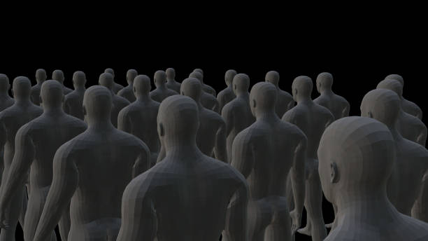 istock Crowd of 3d people. 3D illustration 1131370080