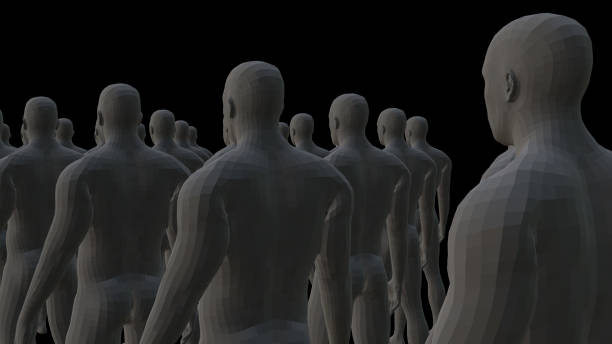 istock Crowd of 3d people. 3D illustration 1131370149
