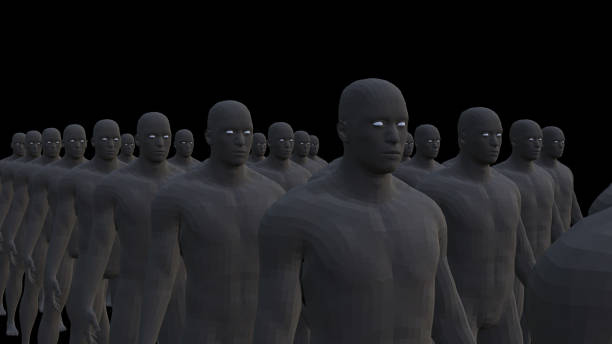 istock Crowd of 3d people. 3D illustration 1131370162