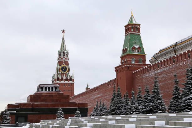 istock Red square in Moscow, russian winter 1131374154