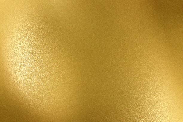 istock Reflection of wave gold stainless, texture background 1131376430