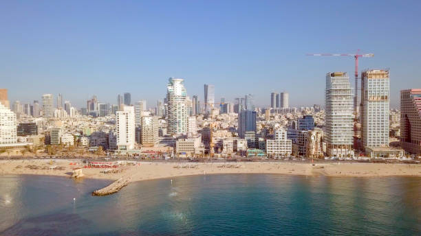istock Aerial image of Tel Aviv (Israel) coastline and skyline 1131380250