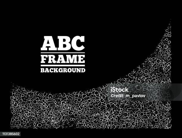 Abc Frame Logo Frame Created From The Letters Of Different Sizes Abc Text Frame Vector ...
