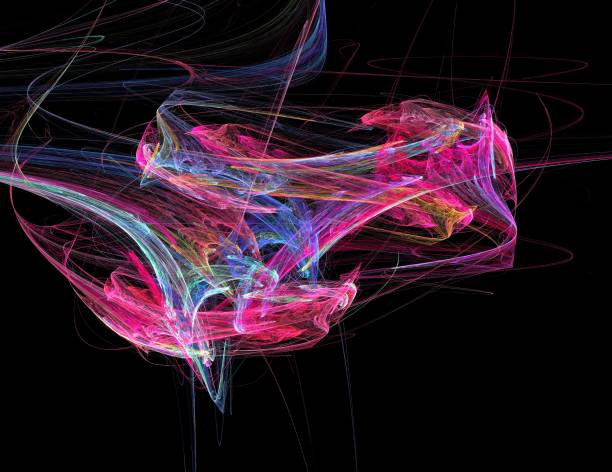 istock image of one Digital Fractal on Black Color 1131386486