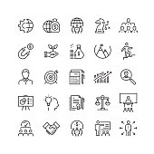 istock Business Related Vector Line Icons 1131387967