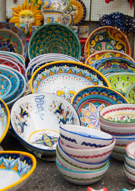 istock Ceramic and decorative dishes exposed on the ground 1131389911