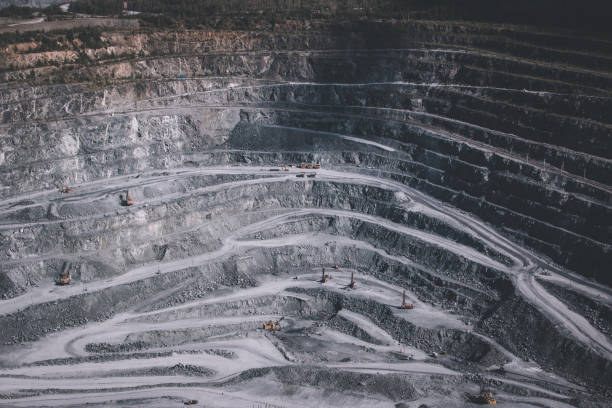 istock Aerial view industrial of opencast mining 1131390778