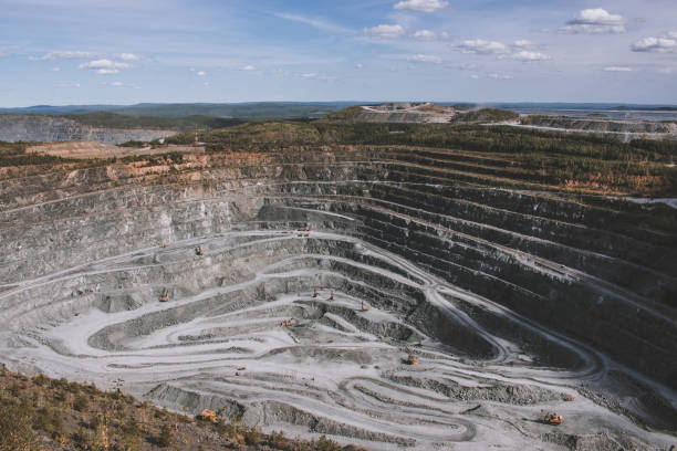 istock Aerial view industrial of opencast mining 1131390865