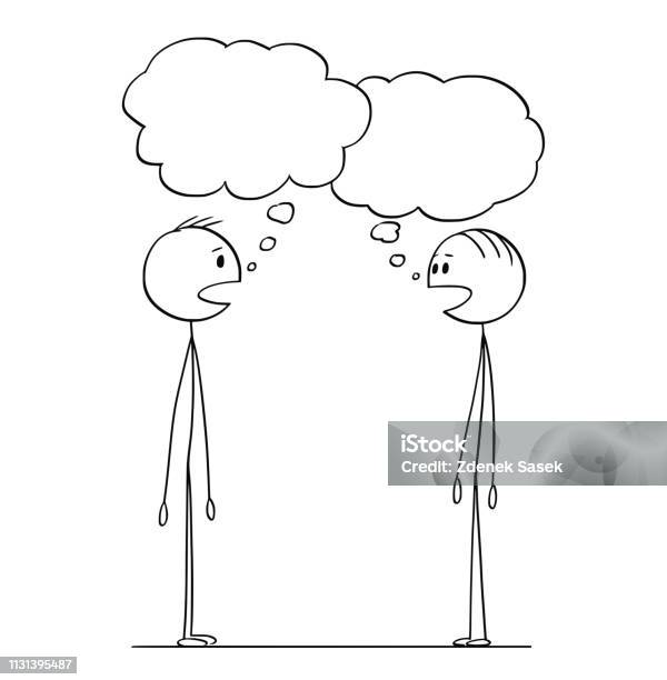 Cartoon Of Two Men Conversation With Empty Speech Bubbles Stock Illustration - Download Image Now - iStock Cartoon Of Two Men Conversation With Empty Speech Bubbles Stock Illustration - Download Image Now - iStock