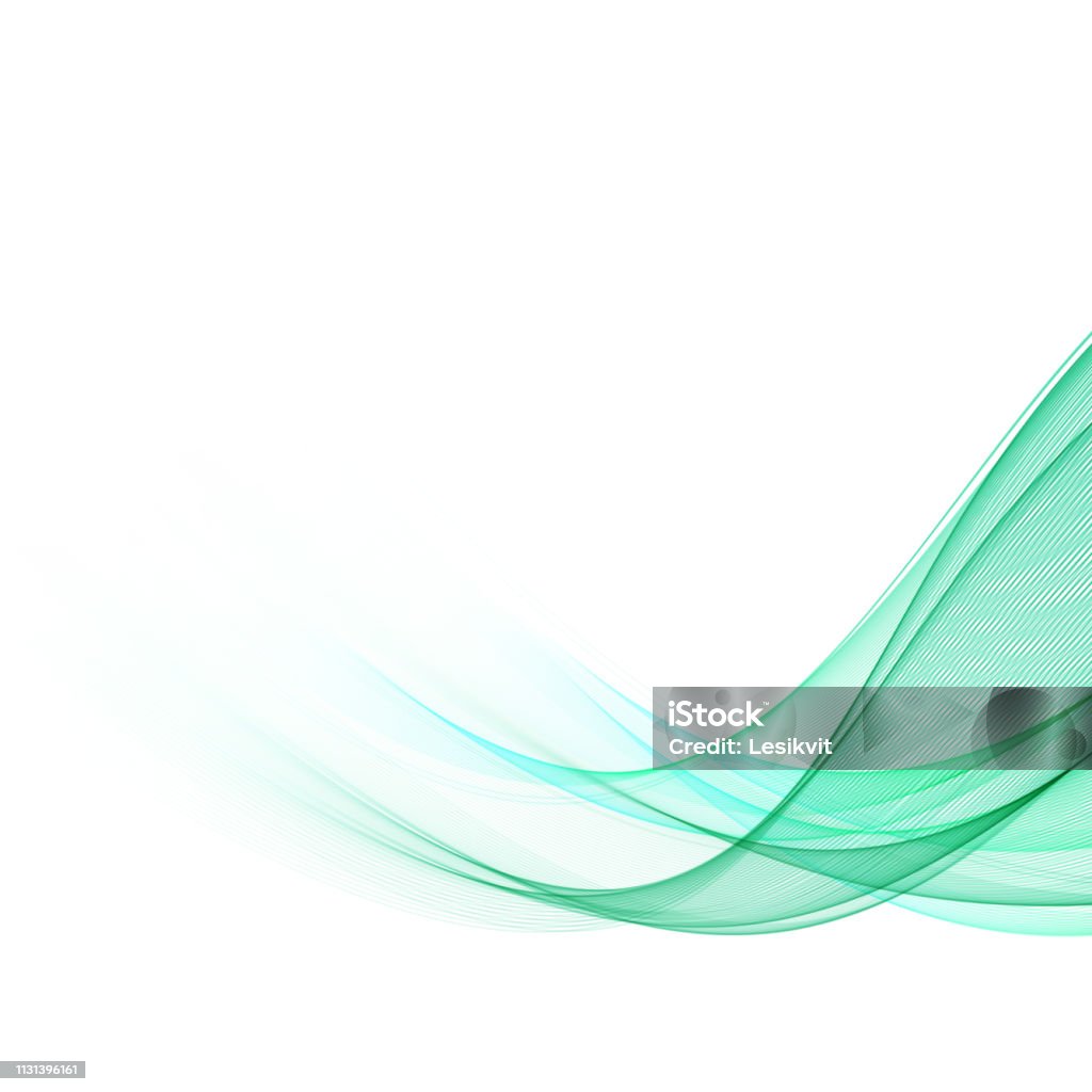 Những Đường Lượn Sóng Màu Xanh Lá Cây Trừu Tượng Nền Vector Đầy ...