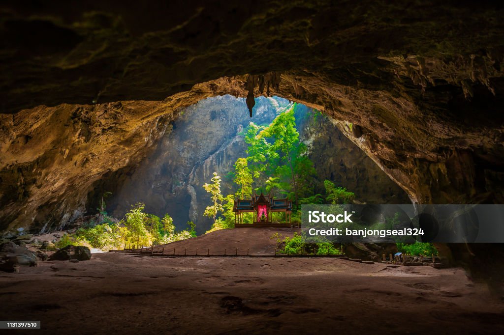 Royal Sala in Phra Nakorn Cave in Khao Sam Roi Yot, Prachuab Khiri Khan, Thailand Hua Hin - Thailand, Thailand, Prachuap Khiri Khan Province, Rock - Object, Cave Adult Stock Photo