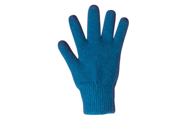 Knitted Winter Glove Isolated on White
