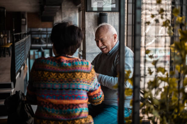 istock Senior couple in cafe 1131407620