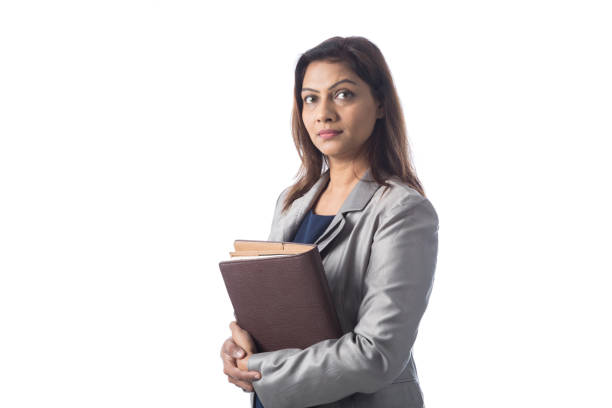 Young business girl in office