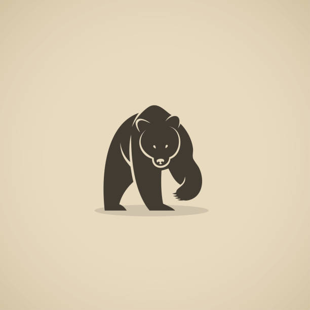 Bear symbol - vector illustration Bear symbol bear icons stock illustrations