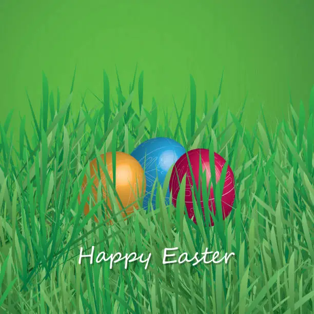 Vector illustration of Happy Easter Card