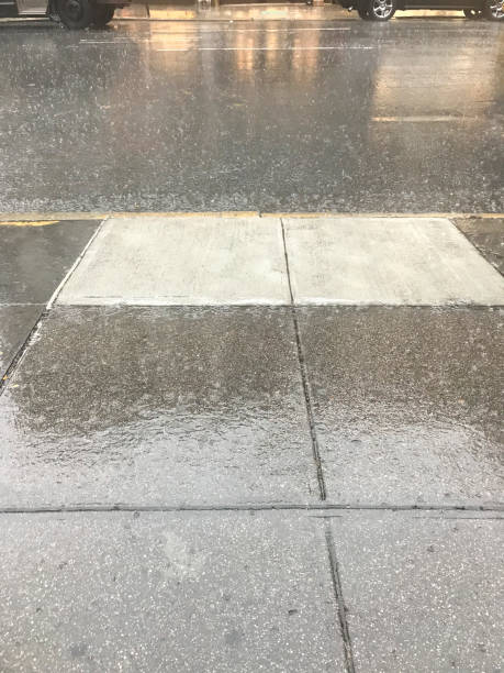 istock Rainy Sidewalk and Street 1131418332