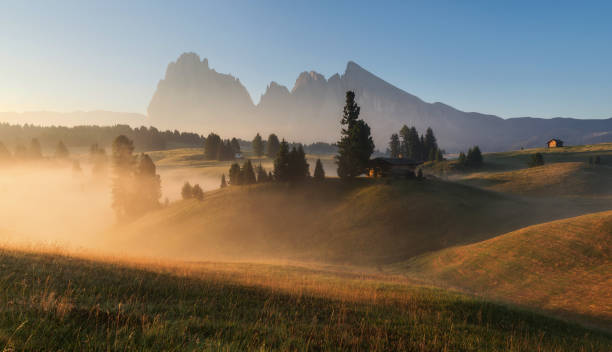 istock Summer sunrise in the Dolomites mountains 1131420291