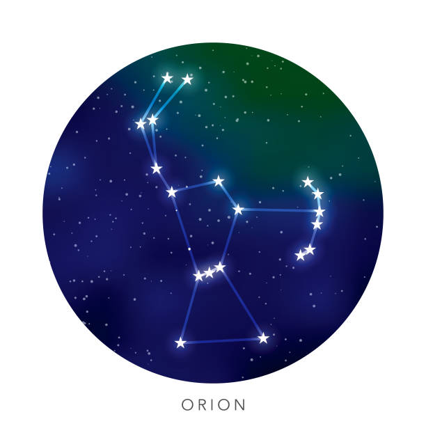 orion yıldız constellation - orion bulutsusu stock illustrations