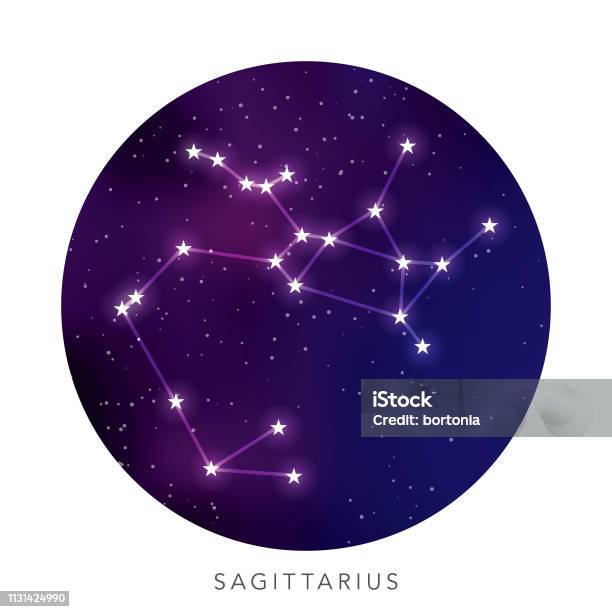 Sagittarius Star Constellation Stock Illustration - Download Image Now - Sagittarius, Constellation, Art