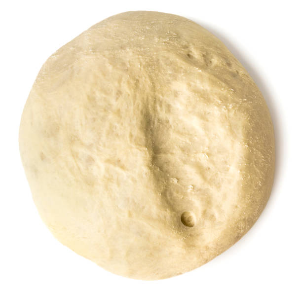 istock Raw dough on a white background. The view from the top. 1131426519