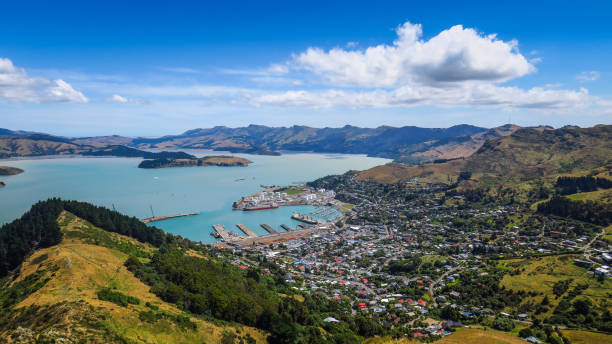 godley head park et mount pleasant à christchurch - christchurch photos et images de collection