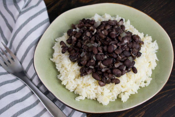 istock Plate of Black Beans and Rice 1131436359