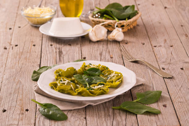 istock Spinach ravioli with ricotta cheese filling. 1131438199