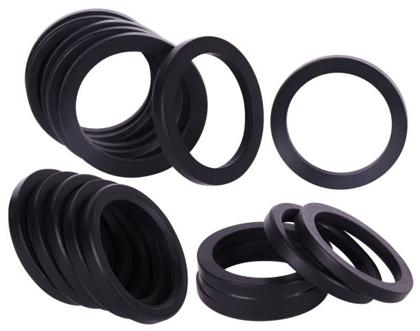 istock Set of black gaskets isolated 1131441492