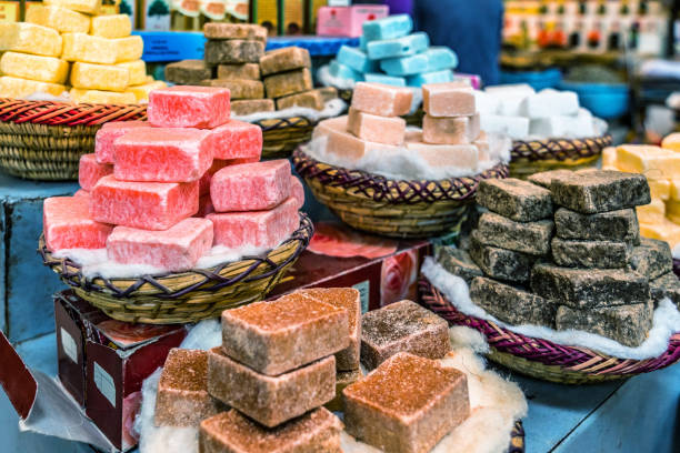 istock Soap shop in market souk in Marrakech 1131444668