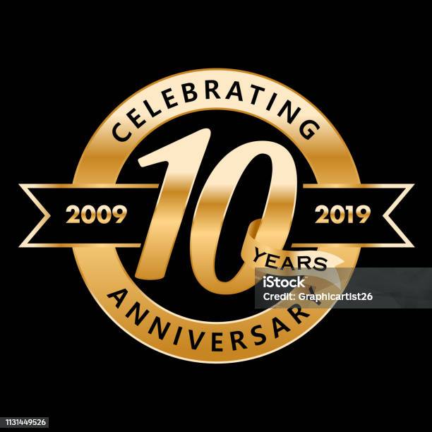 10th Anniversary Symbol Stock Illustration - Download Image Now - 10th Anniversary, Seal - Stamp, Anniversary